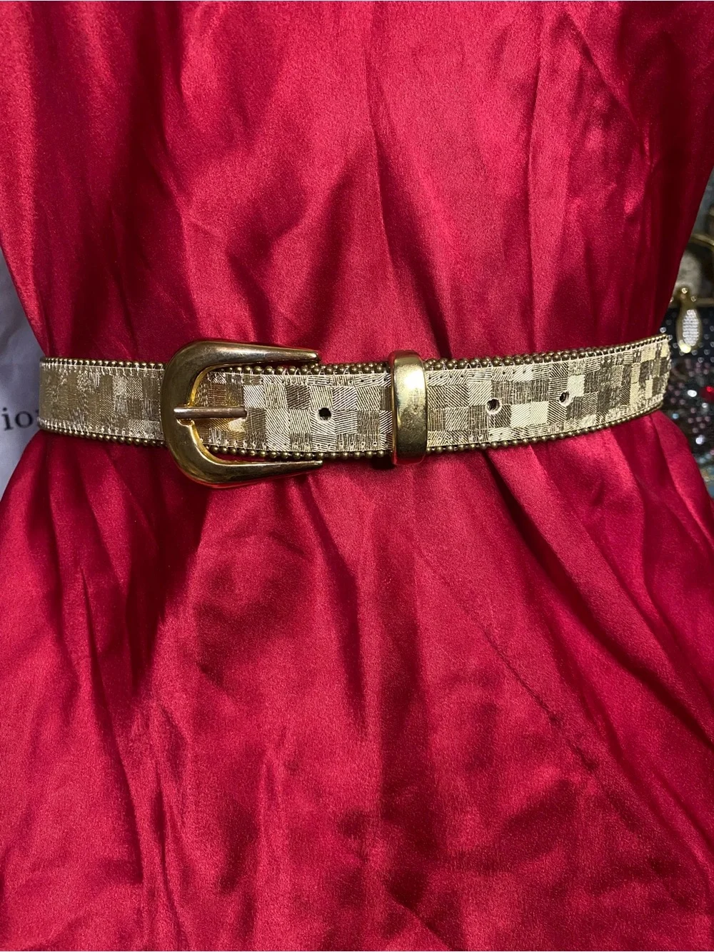 Vintage Gold tone Belt with Gold Buckle